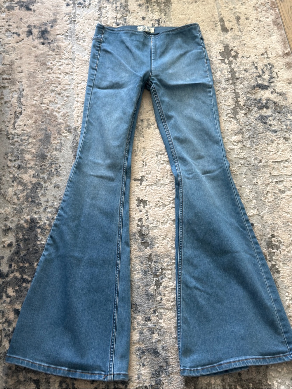 We The Free Light Blue High-Rise Flare Jeans